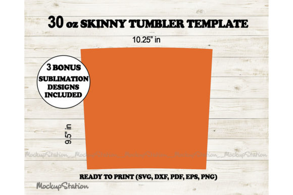 30oz Skinny Tumbler Template SVG: Graphics and Crafts