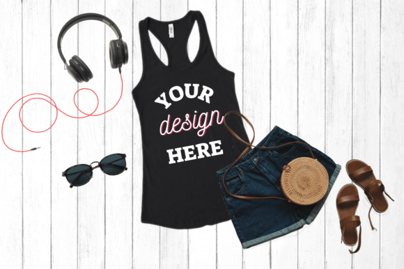 Black Next Level 1533 Tank Top Mockup