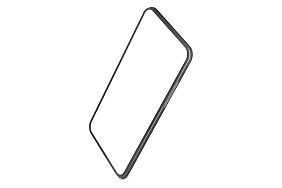 Blank Phone Screen Mockup. Realistic Dis