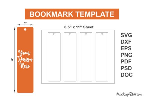 Bookmark Template SVG for Graphics and Print Templates