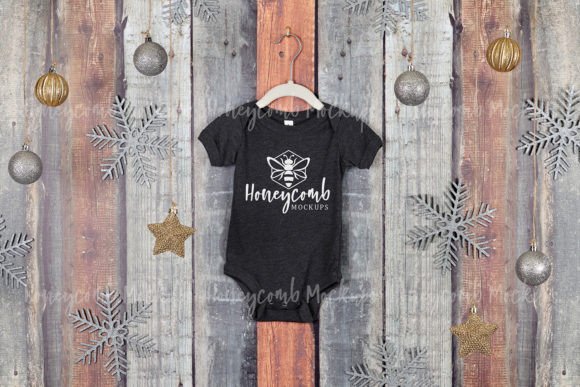 Christmas Dark Grey BC100B Baby Mockup Graphics
