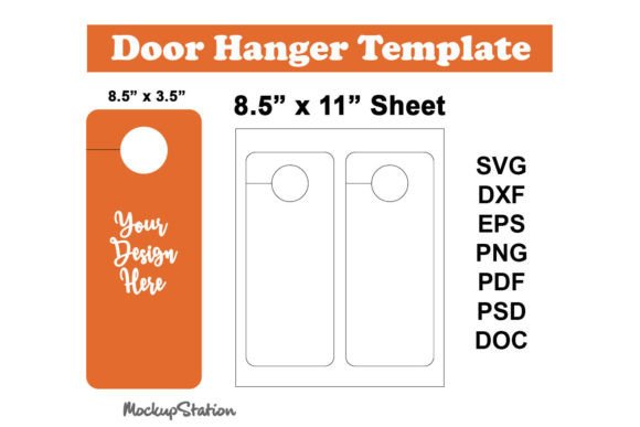 Door Tag Template SVG for Graphics and Print Templates
