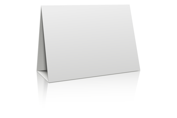 Folded Table Calendar Mockup. White Real Graphics