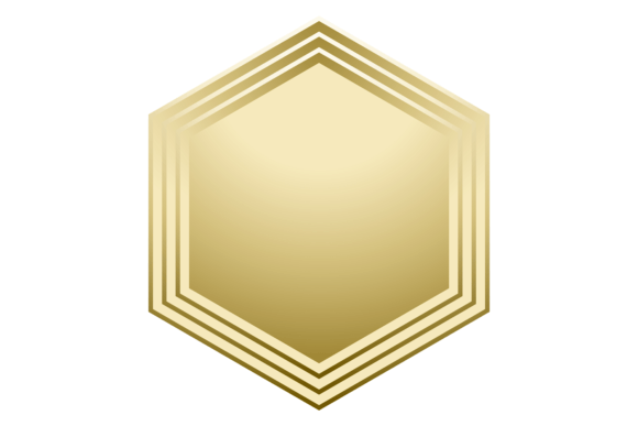 Gold Hexagon Emblem Mockup: Graphics & Illustrations for Local Business