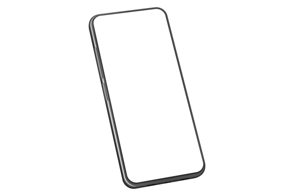 Phone Screen Frame Mockup. Realistic Dis