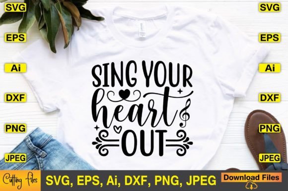 Sing Your Heart out SVG Design: Graphics and Crafts