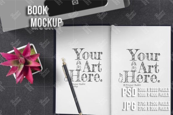 Small Notebook Mockup PSD for Book Amp Graphics